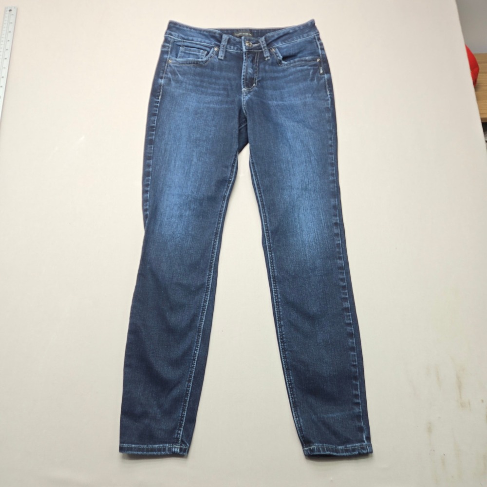 Silver Jeans Co. Suki Skinny Mid Rise Stretch Dark Wash Blue Women Size 27x29